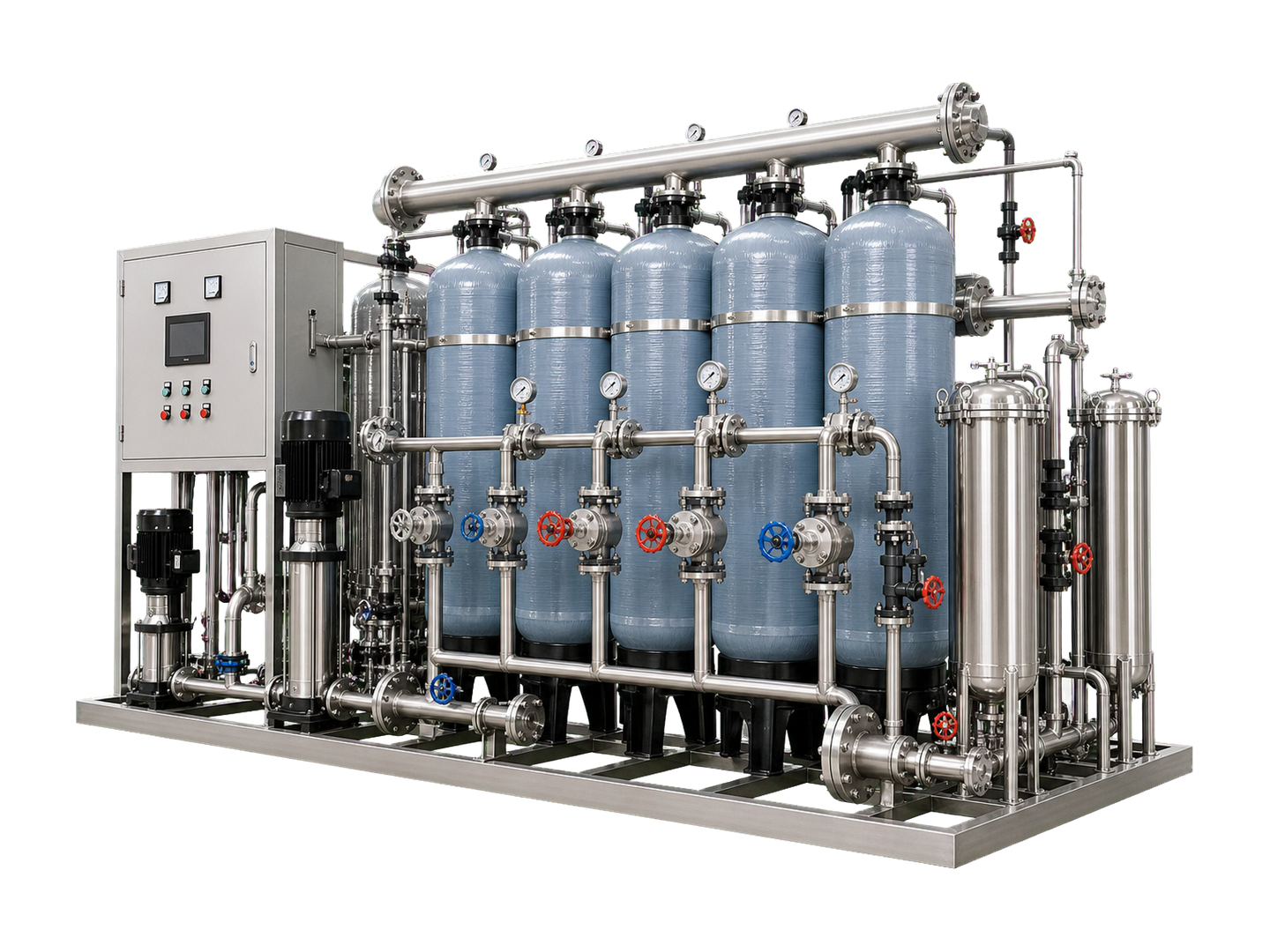 Pretreatment Systems equipment route with water treatment system image for quotation selection