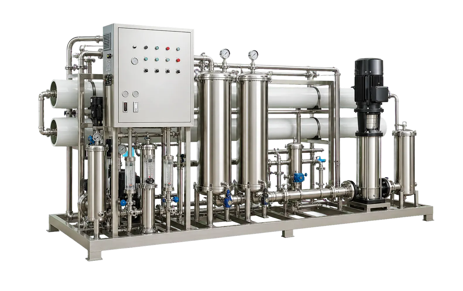 0.25-50 T/h double stage reverse osmosis ro pure water equipment configured for purified water equipment
